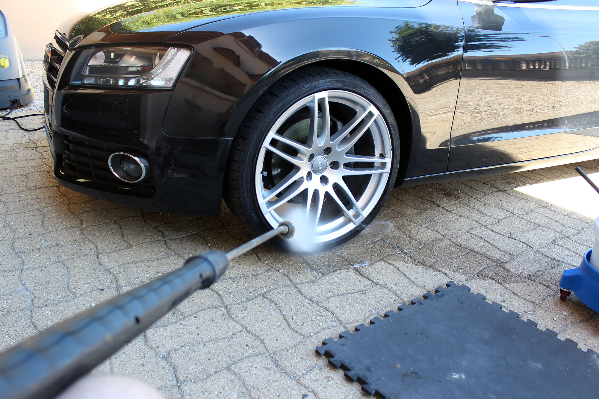 Recoloration cuir Audi A5 noir